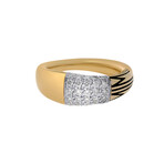 Mimi Milano Tam Tam 18K Yellow Gold + 18K White Gold Diamond Band Ring // Ring Size: 6.75 // Store Display