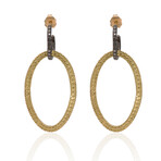 Armenta 18K Yellow Gold + Sterling Silver Diamond Drop Earrings // Store Display