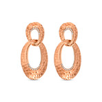 Piero Milano 18K Rose Gold Diamond Drop Earrings // Store Display