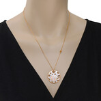 Damiani Damianissima 18K Rose Gold + Ceramic Diamond Pendant Necklace // 16.5"-19.5" // Store Display