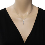 Piero Milano 18K White Gold Diamond Pendant Necklace // 16" // Store Display