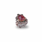 Oval Red Stone Infinity Ring (7)