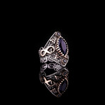 Infinity Ring with Marquise Sapphire (7.5)