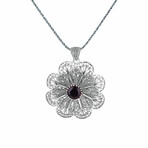 Waterlily Necklace with Amethyst