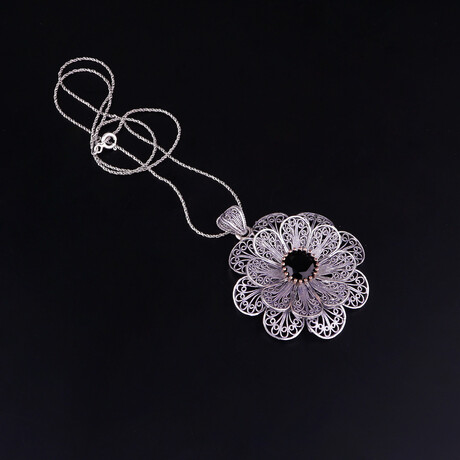 Waterlily Necklace with Amethyst