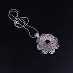 Waterlily Necklace with Amethyst