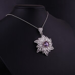 Lotus Flower Amethyst Necklace