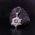 Lotus Flower Amethyst Necklace