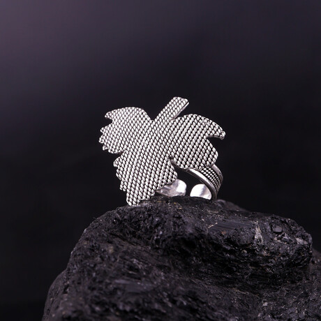 Handmade Plane Tree Leaf Ring (3.5)