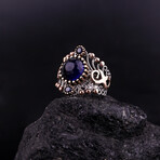 Infinity Ring with Round Sapphire (4.5)