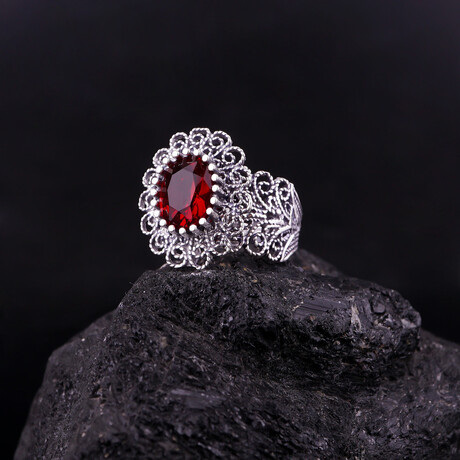 Oval Garnet Ring (3.5)