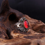 Oval Red Stone Infinity Ring (7)