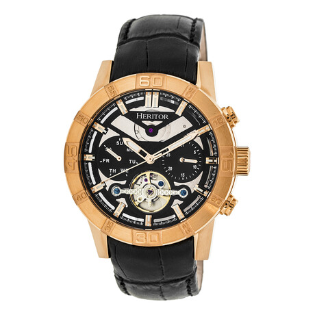 Heritor Hannibal Semi-Skeleton w/ Day-Date  Automatic // HERHR4106