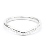 Tiffany & Co. // Platinum Curved Ring With Diamond // Ring Size: 4.5 // Store Display