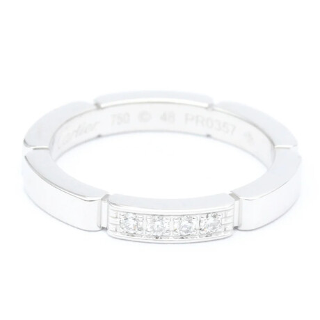 Cartier // 18k White Gold Maillon Panthere Diamond Ring // Ring Size: 4.5 // Store Display