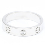Cartier // 18k White Gold Mini Love Diamond Ring // Ring Size: 6 // Store Display