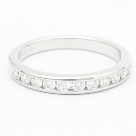 Tiffany & Co. // Platinum Channel Setting Half Eternity Diamond Ring // Ring Size: 6.5 // Store Display