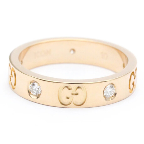 Gucci // 18k Rose Gold Icon Diamond Ring // Ring Size: 5 // Store Display