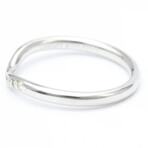 Tiffany & Co. // Platinum Curved Ring With Diamond // Ring Size: 5.5 // Store Display