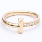 Tiffany & Co. // 18k Rose Gold T One Narrow Diamond Ring // Ring Size: 6.5 // Store Display