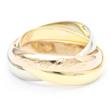 Cartier // 18k Rose Gold + 18k White Gold + 18k Yellow Gold Trinity Ring // Ring Size: 6 // Store Display