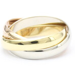 Cartier // 18k Rose Gold + 18k White Gold + 18k Yellow Gold Trinity Ring // Ring Size: 4.5 // Store Display