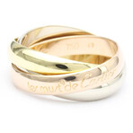 Cartier // 18k Rose Gold + 18k White Gold + 18k Yellow Gold Trinity Ring // Ring Size: 4.75 // Store Display