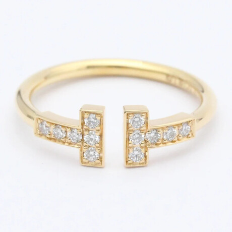 Tiffany & Co. // 18k Yellow Gold T Wire Diamond Ring // Ring Size: 6.5 // Store Display