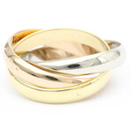 Cartier // 18k Rose Gold + 18k White Gold + 18k Yellow Gold Trinity Ring // Ring Size: 6 // Store Display