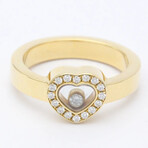 Chopard // 18k Yellow Gold Happy Diamond Heart Ring // Ring Size: 6 // Store Display