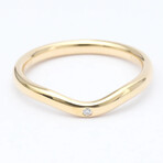 Tiffany & Co. // 18k Rose Gold Curved Ring With Diamond // Ring Size: 4.5 // Store Display