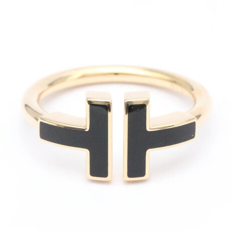 Tiffany & Co. // 18k Rose Gold T Wire Onyx Ring // Ring Size: 5 // Store Display