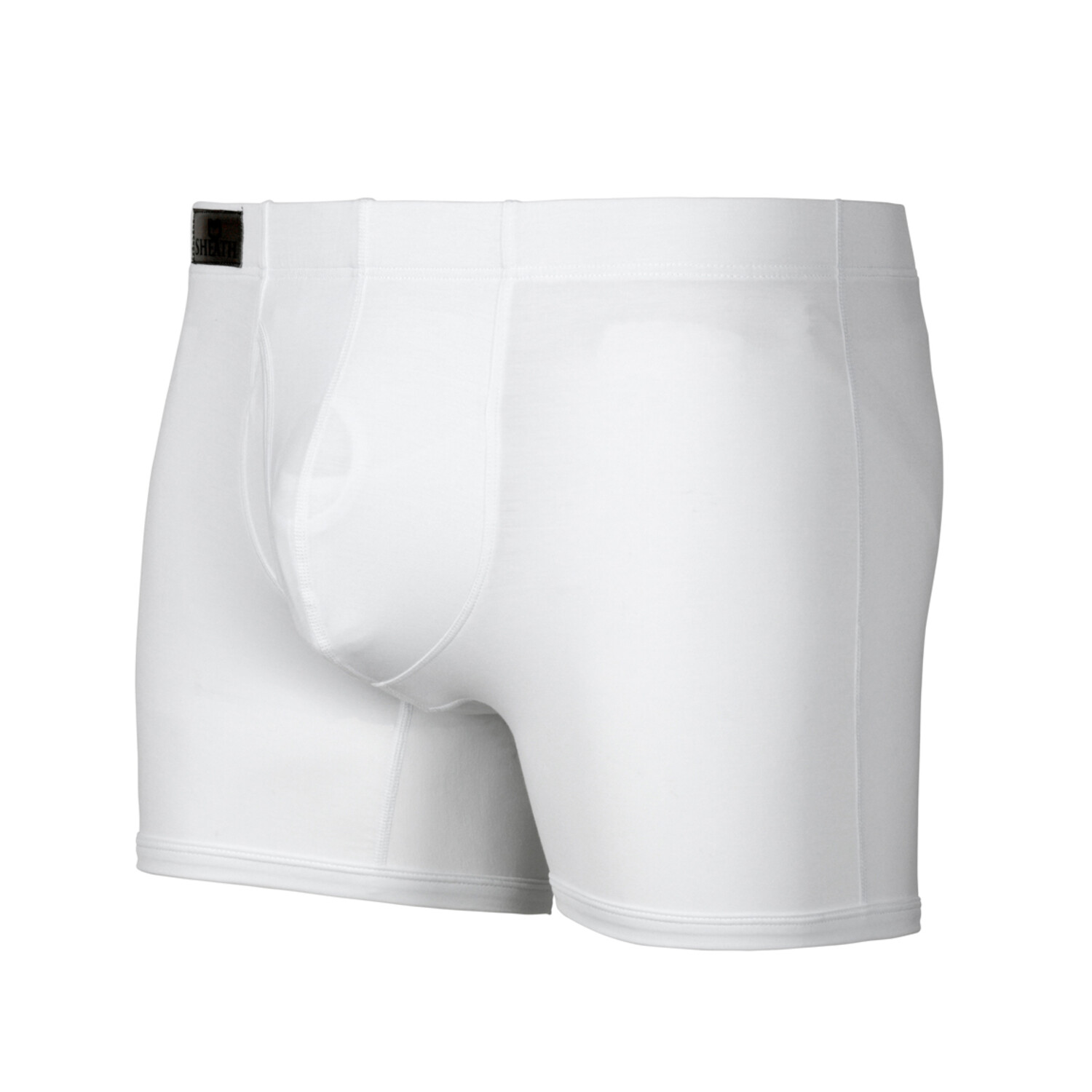 SHEATH 3.21 Men's Dual Pouch Boxer Brief // White (Large) - Sheath