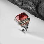 925 Sterling Silver Garnet Stone Ring V3 (7)