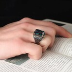 925 Sterling Silver Mystic Topaz Stone Ring V2 (8.5)