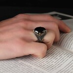 925 Sterling Silver Black Onyx Stone Ring (9)