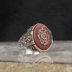 925 Sterling Silver Carnelian Stone Ring (8)