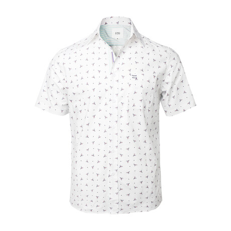 ZinoVizo // Artes Modern Slim Fit Button Up Shirts // White (S)