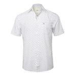ZinoVizo // Estella Modern Slim Fit Button Up Shirts // White + Blue (S)