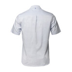 ZinoVizo // Ambazak Modern Slim Fit Button Up Shirts // White + Blue (2XL)