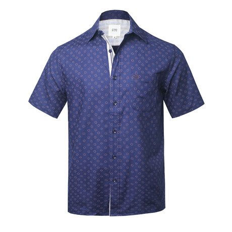 ZinoVizo // Pinos Modern Slim Fit Button Up Shirts // Navy (S)