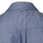 ZinoVizo // Royan Modern Slim Fit Button Up Shirts // Denim Blue (L)