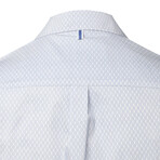 ZinoVizo // Ambazak Modern Slim Fit Button Up Shirts // White + Blue (XL)