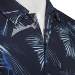 Mazara // Savona Modern Slim Fit Button Up Shirts // Navy (S)