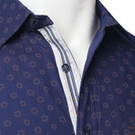 ZinoVizo // Pinos Modern Slim Fit Button Up Shirts // Navy (2XL)