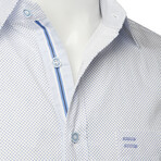 ZinoVizo // Abos Modern Slim Fit Button Up Shirts // White + Blue (M)