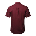 ZinoVizo // Charre Modern Slim Fit Button Up Shirts // Burgundy + White (L)