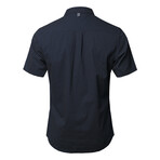 ZinoVizo // Sames Modern Slim Fit Button Up Shirts // Navy + White (2XL)