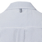 ZinoVizo // Melle Modern Slim Fit Button Up Shirts // Navy + White (2XL)