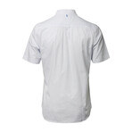 ZinoVizo // Abos Modern Slim Fit Button Up Shirts // White + Blue (2XL)